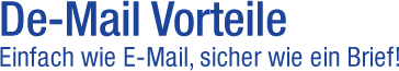 De-Mail Vorteile