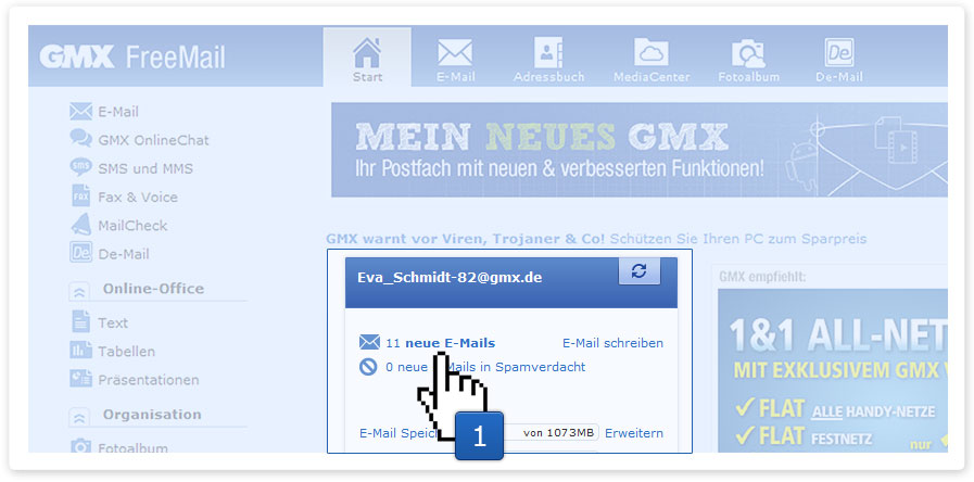 gmx postfach mein account